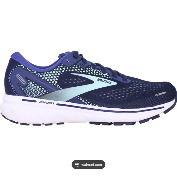 Brooks Women’s Ghost 14 Sneakers Size 12 US Narrow 2A Blue Peacoat Yucca Navy - Picture 6 of 9
